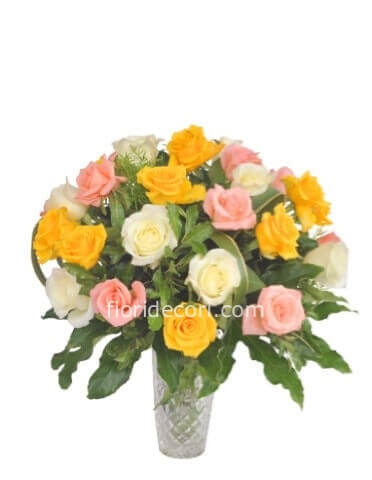 Bouquet di rose colori assortiti